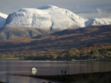 Ben Nevis Range  Seen from Loch Eil  Grampians  Western Scotland  United Kingdom  Europe