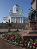 Tsar Alexander Ii Memorial and Lutheran Cathedral  Senate Square  Helsinki  Finland  Scandinavia