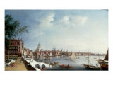 View of the Thames looking towards St Paul's Cathedral from the Gardens of Somerset House