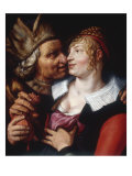 The Ill-Matched Couple: An Old Man offering Gold to a Young Woman