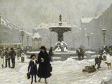 A Winter Day in Gammeltorv  Copenhagen  1917