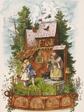 Hansel and Gretel Outside the Gingerbread House