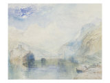 The Lauerzersee with Schwyz and the Mythen  early 1840's