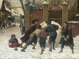 Playing in the Snow  1875