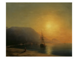 Sunset off Ayu Dag in the Crimea  1861