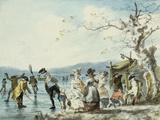 Skaters on the Serpentine  Hyde Park  London  1786