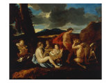 A Bacchanal with Satyrs and other Figures in a Landscape