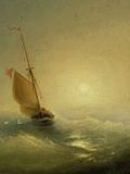 Sailing Barge at Sunset  1856