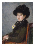 Portrait de Femme au Chapeau a Plumes  c1876-80