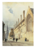 Jesus College from Thurl Street  Oxford  1832
