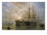 Her Majesty's Troop Ships receiving Stores in Portsmouth Harbour  1880