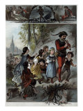 The Pied Piper of Hamelin Leading the Children Away