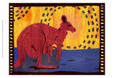 Woodblock Kangaroo
