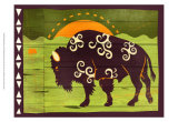 Woodblock Bison