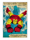 Marvel Comics Retro: The Invincible Iron Man Comic Panel  Swimming (aged)