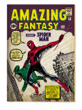 Marvel Comics Retro: Amazing Fantasy Comic Book Cover 15  Introducing Spider Man (aged)