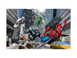 Spider-Man  Rhino  Green Goblin  and Doctor Octopus in the City