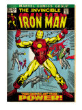 Marvel Comics Retro: The Invincible Iron Man Comic Book Cover 47  Breaking Through Chains (aged)