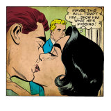 Marvel Comics Retro: Love Comic Panel, Kissing (aged)