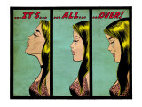 Marvel Comics Retro: Love Comic Panel  Crying  It's All Over! (aged)