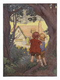 Illustration From Hansel And Gretel Of Children Seeing House