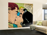 Marvel Comics Retro: Love Comic Panel  Kissing (aged)