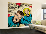 Marvel Comics Retro: Fantastic Four Comic Panel  Mr Fantastic  Invisible Woman (aged)