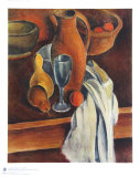 Still Life (Stone Jug  White Serviette and Fruit)