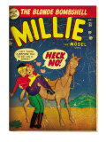 Marvel Comics Retro: Millie the Model Comic Book Cover 34  Getting on a Horse (aged)
