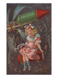Girl Sitting On Firecracker