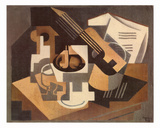 Guitare et Compotier sur une Table  c1918