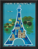 Air France: Eiffel Tower and Paris Monuments  c1952