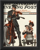 Motorcycle Cop and Kids  c1922