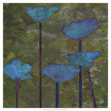 Teal Poppies I