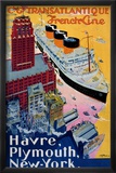 Transatlantique  French Line  Paris-Havre-New York