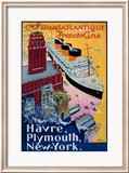 Transatlantique  French Line  Paris-Havre-New York