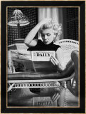 Marilyn Monroe Reading Motion Picture Daily  New York  c1955