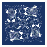 Chinese Indigo Fish IV