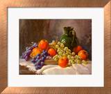 Apfel und Weintrauben
