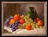 Apfel und Weintrauben