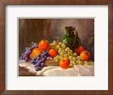 Apfel und Weintrauben