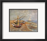 Fishing Boats on the Beach at Saints-Maries  c1888