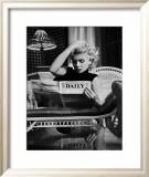 Marilyn Monroe Reading Motion Picture Daily  New York  c1955