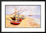 Fishing Boats on the Beach at Saints-Maries  c1888