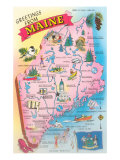 Greetings from Maine  Map