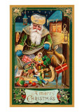 A Merry Christmas  Santa with Bag