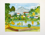 Montain Village in the Tessine at the Lake Agno