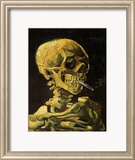 Skull with Burning Cigarette