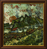 Cottages and Setting Sun