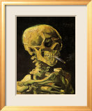 Skull with Burning Cigarette